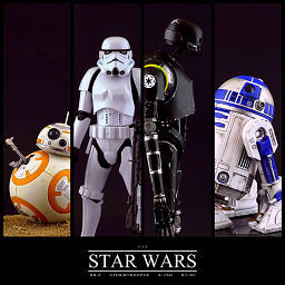 万代星际大战 BB-8 、白兵、K-2SO、R2-D2