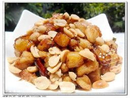[家常料理]宫保黄金鱼球